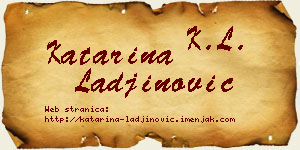 Katarina Lađinović vizit kartica